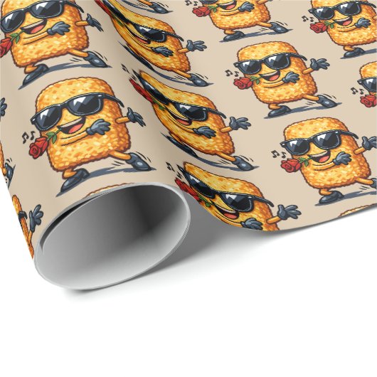 Tanzender Hash Brown Geschenkpapier (Rolleneckpunkt)