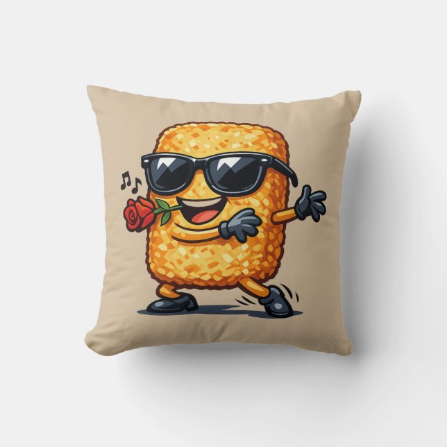Tanzender Hash Brown Kissen (Vorderseite)