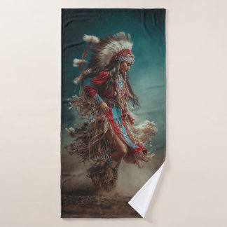 Tanzender Indianer Badehandtuch