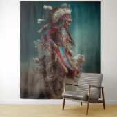 Tanzender Indianer Wandteppich (Beispiel)