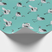 Tanzender Japaner streckt Packpapier (Ecke)