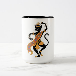 Tanzender Katzenkönig Grafik Tee Kaffeetasse