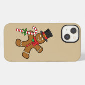 Tanzender Lebkuchenmann iPhone Hülle (Rückseite (Horizontal))