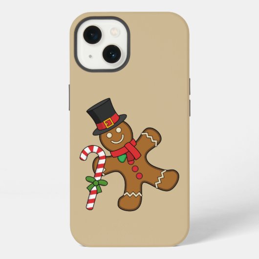 Tanzender Lebkuchenmann iPhone Hülle (Rückseite)