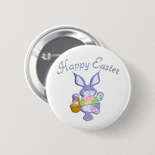 Tanzender lila Osterhase Button
