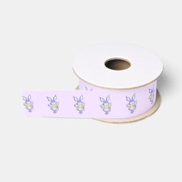 Tanzender lila Osterhase Ripsband