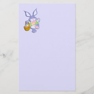 Tanzender lila Osterhasen-Lavendel Briefpapier