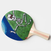 Tanzender lustiger Skeleton Schläger-Mond Tischtennis Schläger (Seitenansicht)