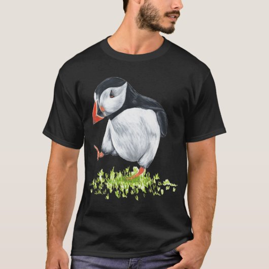 Tanzender Papageientaucher Geschenk T-Shirt (Vorderseite)