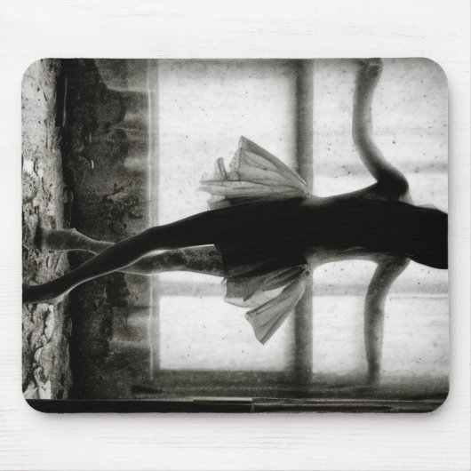 Tanzender Schatten am Fenster Mousepad (Vorne)