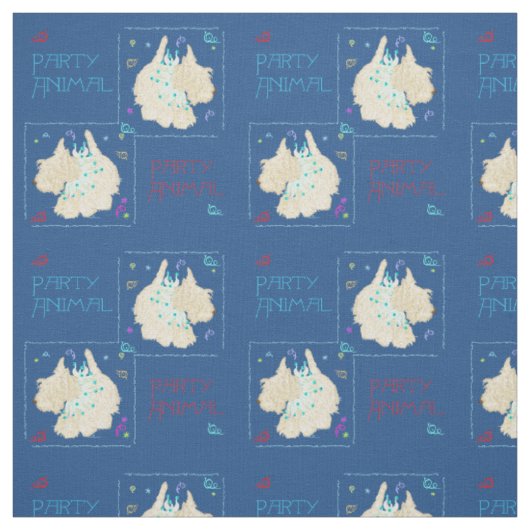 Tanzender Scottish Terrier Stoff (Muster)