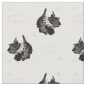 Tanzender Scottish Terrier Stoff (Nahaufnahme)