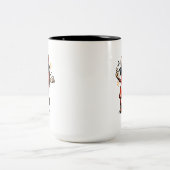 Tanzender Speck Zweifarbige Tasse (Mittel)