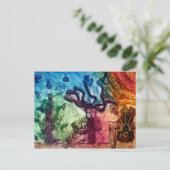 Tanzender Stammesmann Postkarte (Stehend Vorderseite)