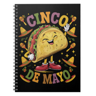 Tanzender Taco Lustige Cinco De Mayo Fiesta-Party Notizblock