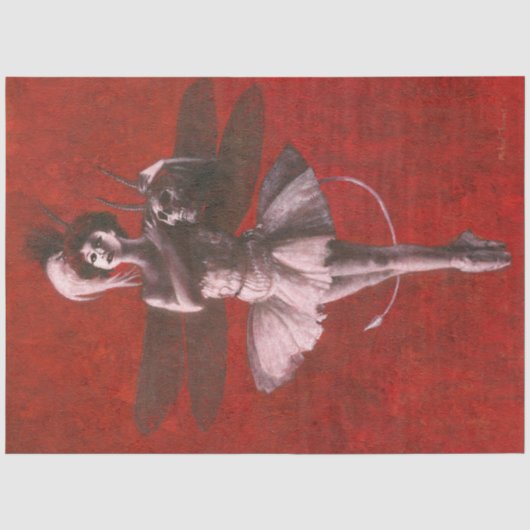 Tanzender teuflischer Pixie-Tissue-Papier Seidenpapier (Vorderseite)