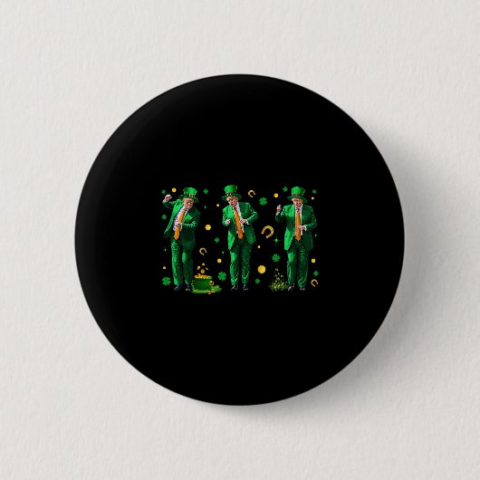 Tanzender Trump St. Patrick's Day Button (Vorderseite)
