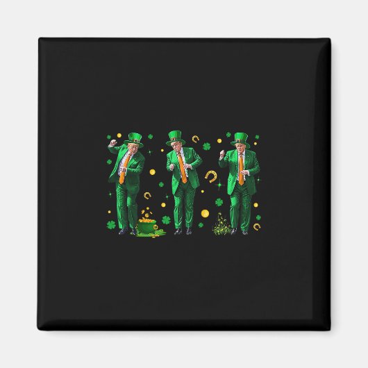 Tanzender Trump St. Patrick's Day Magnet (Vorne)