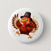 Tanzender Truthahn Button (Vorderseite)