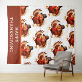 Tanzender Truthahn Wandteppich (Beispiel (Horizontal))