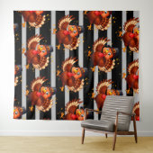 Tanzender Truthahn Wandteppich (Beispiel (Horizontal))