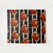 Tanzender Truthahn Wandteppich (Vorderseite (Horizontal))