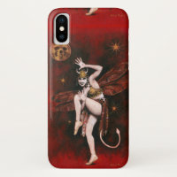 Tanzender Vintager Teufel-Dame iPhone X Fall