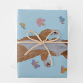Tanzender walisischer Corgi mit Schmetterlingen Geschenkpapier Set (Beispiel)