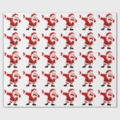 Tanzender Weihnachtsmann Geschenkpapier (Flach)