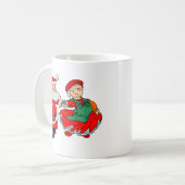 Tanzender Weihnachtsmann Kaffeetasse (Vorderseite Links)