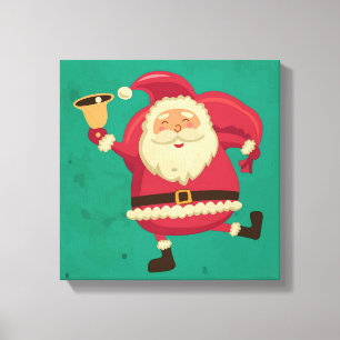 Tanzender Weihnachtsmann Leinwanddruck