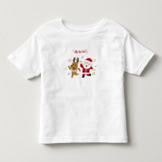 Tanzender Weihnachtsmann und Rentiere Weihnachtsfe Kleinkind T-shirt