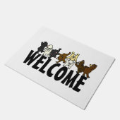Tanzendes Bärn-Willkommen Fußmatte (Schrägansicht)