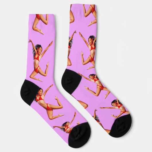 Tanzendes Bikini-Model Thunder_Cove Socken (Rechts)