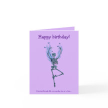 Tanzendes blaues Skelett Humorvolles Alles Gute zu
