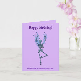 Tanzendes blaues Skelett Humorvolles Alles Gute zu Karte
