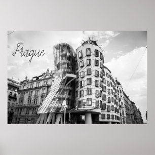 Tanzendes Gebäude in Prag Poster