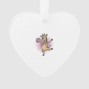 Tanzendes-Giraffe-Disco-Kugel-Vintage-Gravur-Shirt Ornament