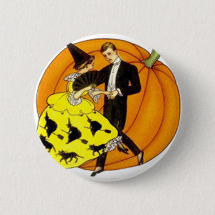 Tanzendes Halloween-Paar Button