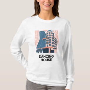 Tanzendes Haus Prag Tschechisch abstrakt Reise flo T-Shirt