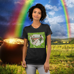 Tanzendes irisches Paar im Vintage-Stil T-Shirt