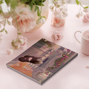 Tanzendes Mädchen beim Schloss Notizblock