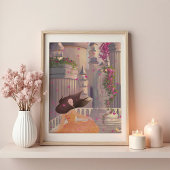 Tanzendes Mädchen beim Schloss Poster