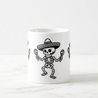 Tanzendes mexikanisches Skelett Kaffeetasse