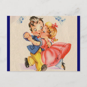 Tanzendes Paar Postkarte