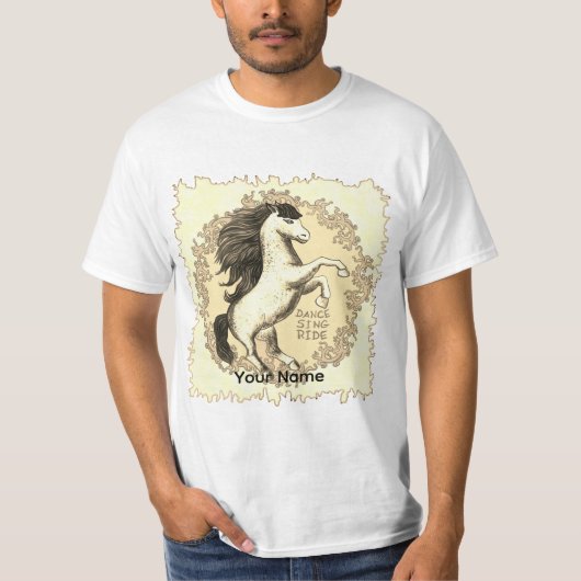 Tanzendes Pferd T-Shirt (Vorderseite)