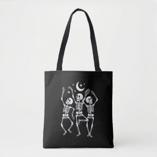 Tanzendes Skelett Frohes Halloween Herbst Schädel Tasche