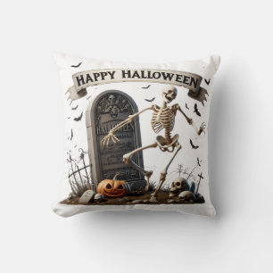 Tanzendes Skelett Halloween-Design Kissen