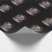 Tanzendes Skelett Halloween-Kürbis Geschenkpapier (Ecke)