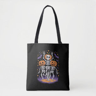 Tanzendes Skelett Halloween-Kürbis  Tasche